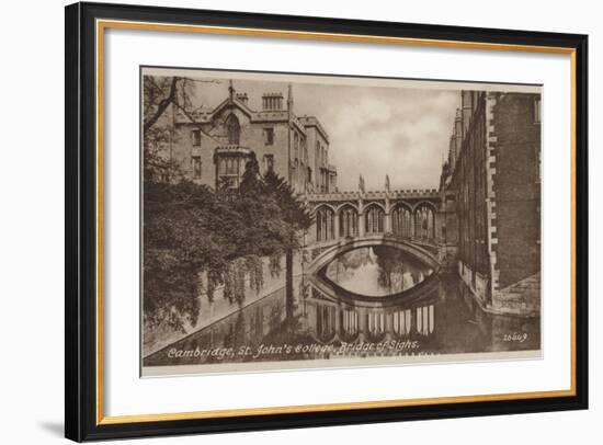 St John's College, Bridge of Sighs, Cambridge-null-Framed Photographic Print