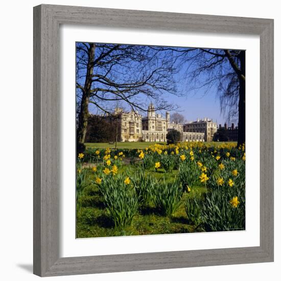 St. John's College, Cambridge, Cambridgeshire, England, UK-Geoff Renner-Framed Photographic Print