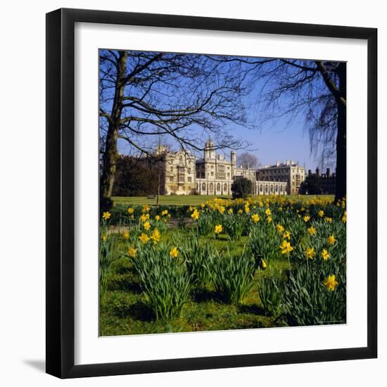 St. John's College, Cambridge, Cambridgeshire, England, UK-Geoff Renner-Framed Photographic Print