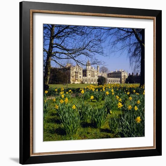 St. John's College, Cambridge, Cambridgeshire, England, UK-Geoff Renner-Framed Photographic Print