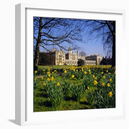 St. John's College, Cambridge, Cambridgeshire, England, UK-Geoff Renner-Framed Photographic Print