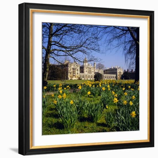 St. John's College, Cambridge, Cambridgeshire, England, UK-Geoff Renner-Framed Photographic Print