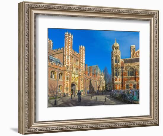 St. John's College Gate, Camrbridge University, Cambridge, Cambridgeshire, England-Alan Copson-Framed Photographic Print