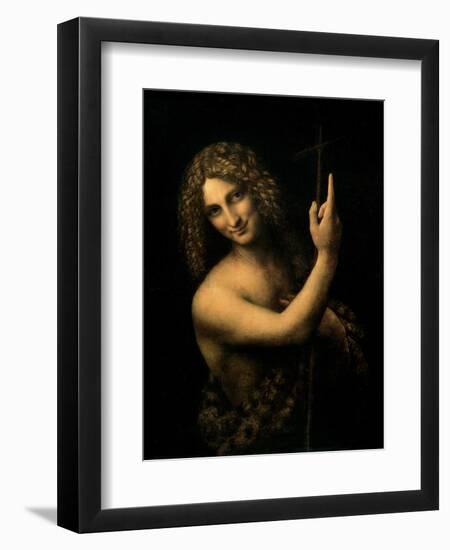 St. John the Baptist, 1513-16-Leonardo da Vinci-Framed Premium Giclee Print