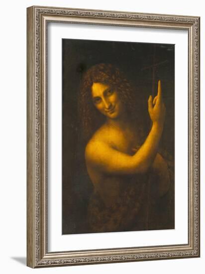 St, John the Baptist, 1513-16-Leonardo da Vinci-Framed Giclee Print