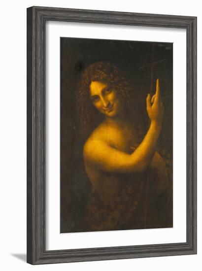 St, John the Baptist, 1513-16-Leonardo da Vinci-Framed Giclee Print