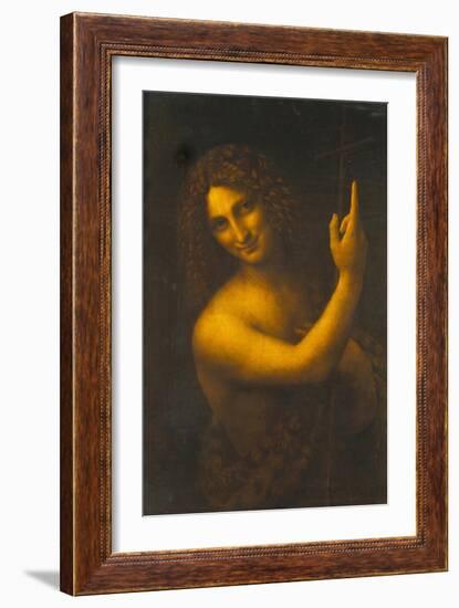 St, John the Baptist, 1513-16-Leonardo da Vinci-Framed Giclee Print