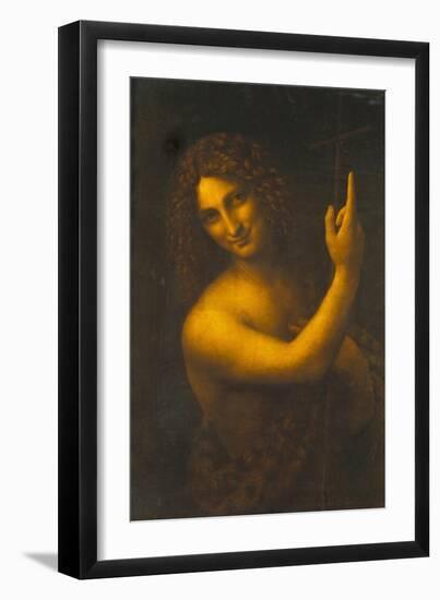 St, John the Baptist, 1513-16-Leonardo da Vinci-Framed Giclee Print