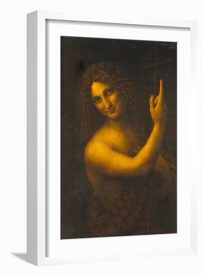 St, John the Baptist, 1513-16-Leonardo da Vinci-Framed Giclee Print