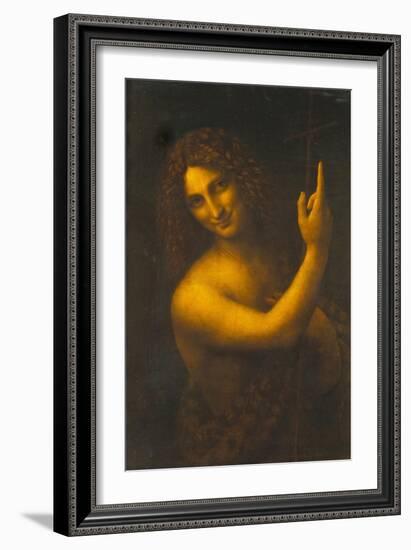 St, John the Baptist, 1513-16-Leonardo da Vinci-Framed Giclee Print