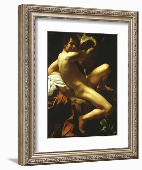 St John the Baptist, 1602-Caravaggio-Framed Giclee Print