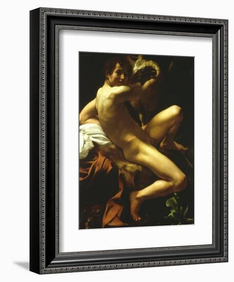 St John the Baptist, 1602-Caravaggio-Framed Giclee Print