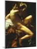 St John the Baptist, 1602-Caravaggio-Mounted Giclee Print