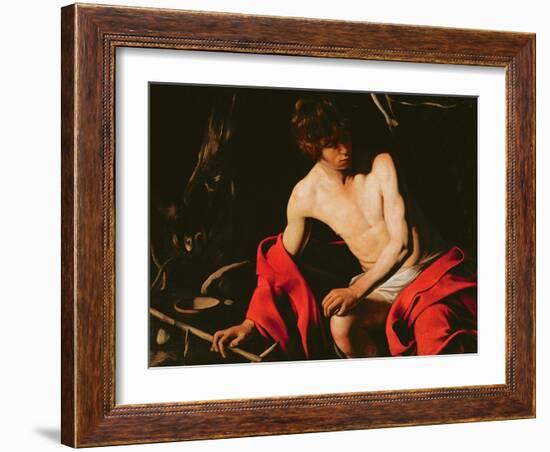 St. John the Baptist, c.1598-99-Caravaggio-Framed Giclee Print