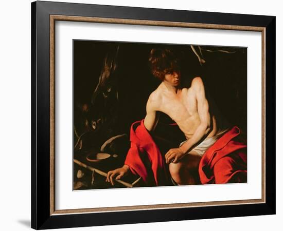 St. John the Baptist, c.1598-99-Caravaggio-Framed Giclee Print