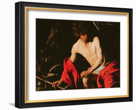 St. John the Baptist, c.1598-99-Caravaggio-Framed Giclee Print