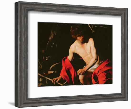 St. John the Baptist, c.1598-99-Caravaggio-Framed Premium Giclee Print