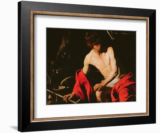 St. John the Baptist, c.1598-99-Caravaggio-Framed Premium Giclee Print