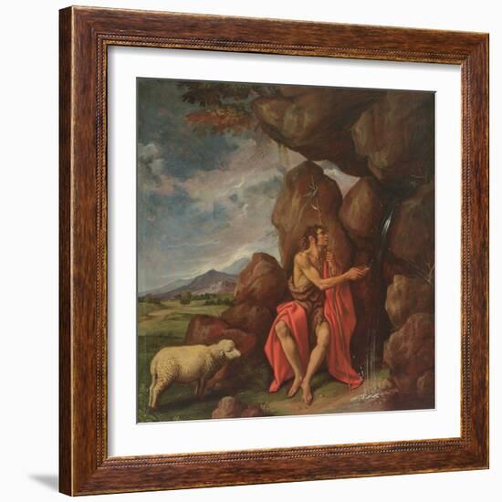 St. John the Baptist in the Desert-Pedro Orrente-Framed Giclee Print