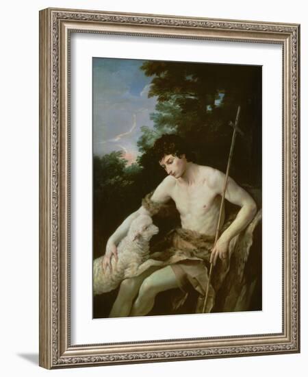 St. John the Baptist in the Wilderness, C.1625-Guido Reni-Framed Giclee Print