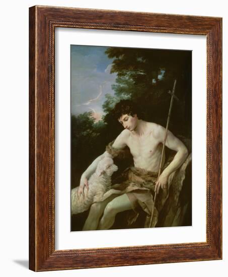 St. John the Baptist in the Wilderness, C.1625-Guido Reni-Framed Giclee Print