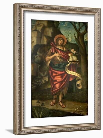St John the Baptist in the Wilderness (Recto), C.1520 (Oil on Wood)-Defendente Ferrari-Framed Giclee Print