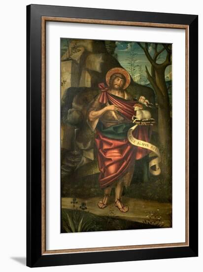 St John the Baptist in the Wilderness (Recto), C.1520 (Oil on Wood)-Defendente Ferrari-Framed Giclee Print