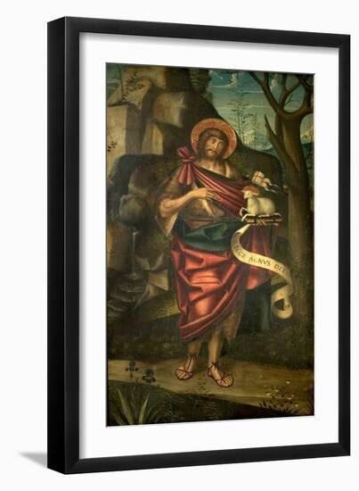 St John the Baptist in the Wilderness (Recto), C.1520 (Oil on Wood)-Defendente Ferrari-Framed Giclee Print