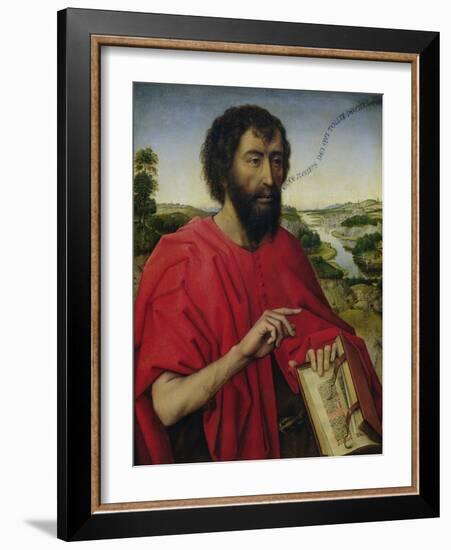 St. John the Baptist, Left Hand Panel of the Triptych of the Braque Family-Rogier van der Weyden-Framed Giclee Print