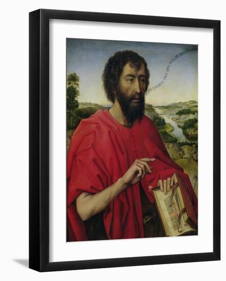 St. John the Baptist, Left Hand Panel of the Triptych of the Braque Family-Rogier van der Weyden-Framed Giclee Print