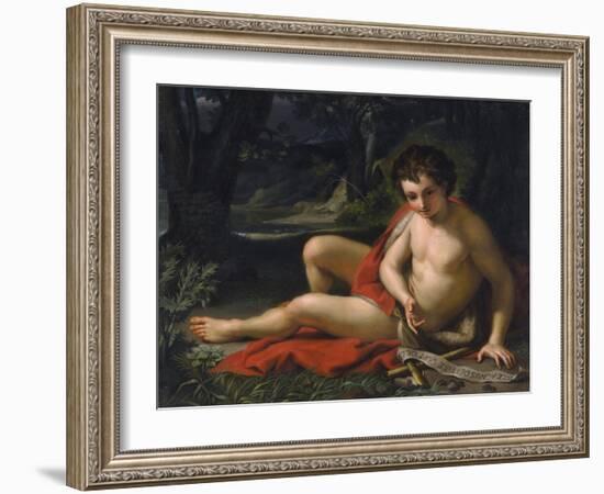 St. John the Baptist (Oil on Walnut Panel)-Anton Raphael Mengs-Framed Giclee Print