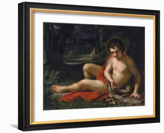 St. John the Baptist (Oil on Walnut Panel)-Anton Raphael Mengs-Framed Giclee Print