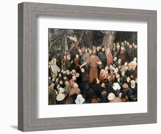 St. John the Baptist Preaching, c.1565-7-Pieter Bruegel the Elder-Framed Giclee Print