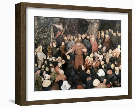 St. John the Baptist Preaching, c.1565-7-Pieter Bruegel the Elder-Framed Giclee Print