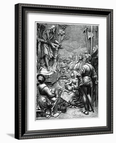 St John the Baptist Preaching in the Desert, 16th Century-Albrecht Durer-Framed Giclee Print