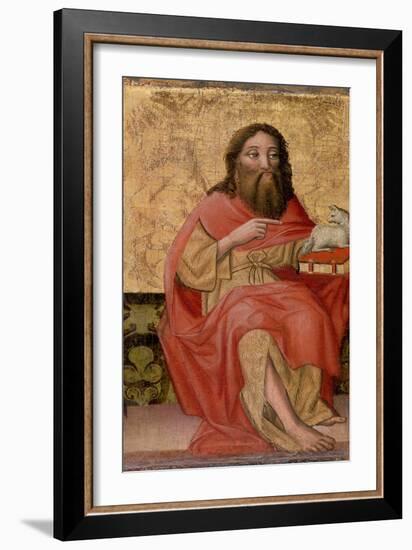 St John the Baptist (Tempera on Panel)-German School-Framed Giclee Print