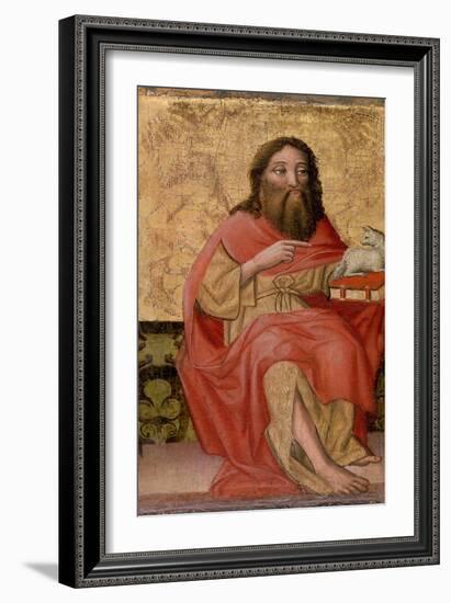 St John the Baptist (Tempera on Panel)-German School-Framed Giclee Print