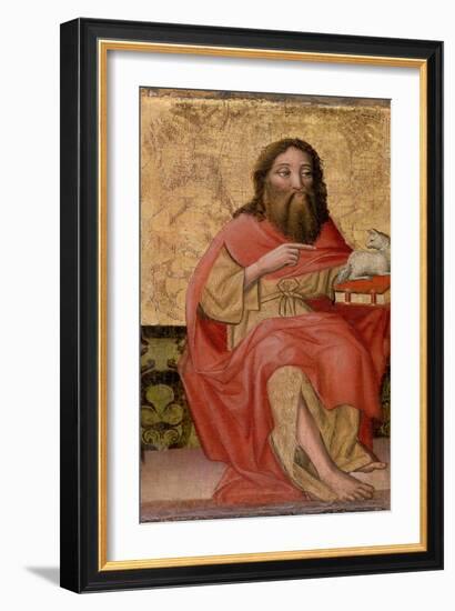 St John the Baptist (Tempera on Panel)-German School-Framed Giclee Print