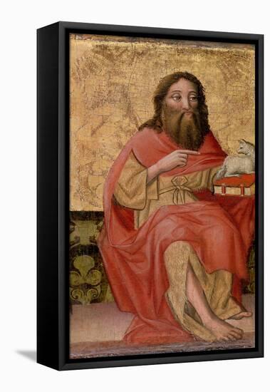 St John the Baptist (Tempera on Panel)-German School-Framed Premier Image Canvas