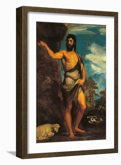 St John the Baptist-Titian (Tiziano Vecelli)-Framed Art Print