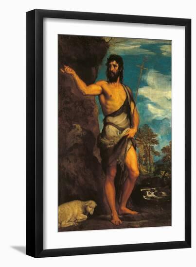 St John the Baptist-Titian (Tiziano Vecelli)-Framed Art Print