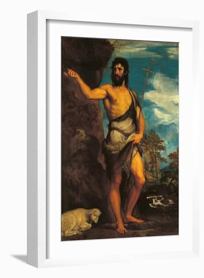 St John the Baptist-Titian (Tiziano Vecelli)-Framed Art Print
