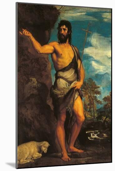 St John the Baptist-Titian (Tiziano Vecelli)-Mounted Art Print