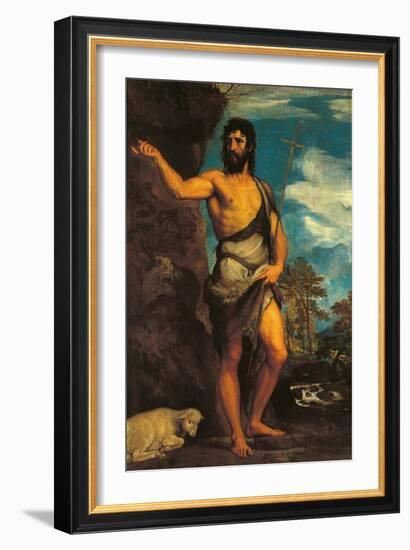 St John the Baptist-Titian (Tiziano Vecelli)-Framed Art Print