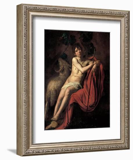 St. John the Baptist-Caravaggio-Framed Art Print