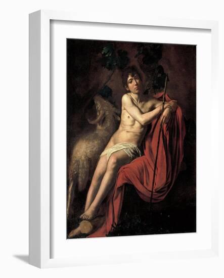 St. John the Baptist-Caravaggio-Framed Art Print