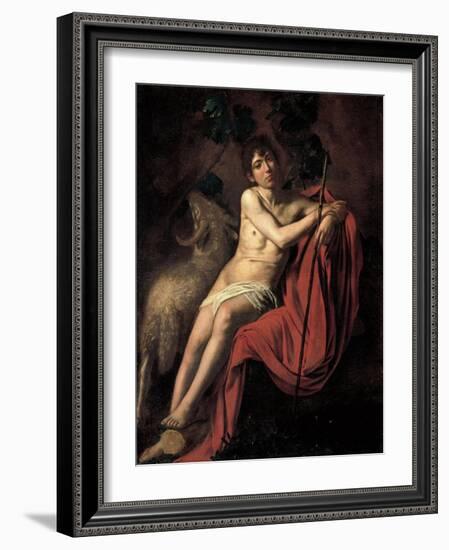 St. John the Baptist-Caravaggio-Framed Art Print
