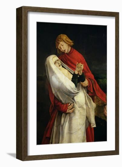 St. John the Evangelist and the Virgin, Detail from the Crucifixion from the Isenheim Altarpiece-Matthias Grünewald-Framed Giclee Print