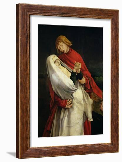 St. John the Evangelist and the Virgin, Detail from the Crucifixion from the Isenheim Altarpiece-Matthias Grünewald-Framed Giclee Print