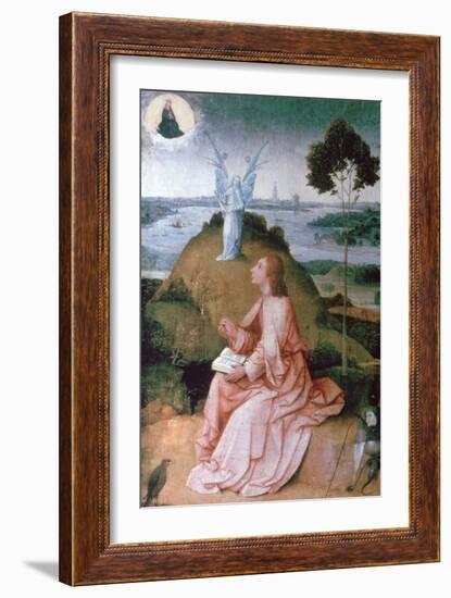 St John the Evangelist on Patmos, 1504-1505-Hieronymus Bosch-Framed Giclee Print